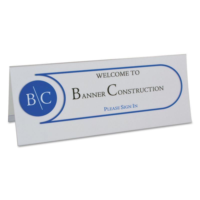 C-Line Tent Card Holders 4 1/4" x 11" Rigid Heavyweight Clear Plastic 25/Box 87507