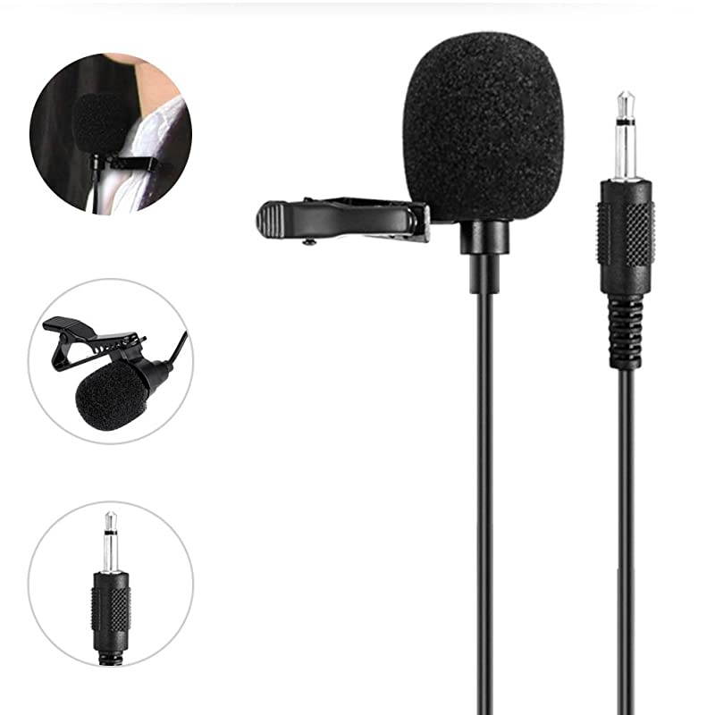 Portable Collar Clip Microphone 35mm Audio Compatible with All Voice Amplifiers S6
