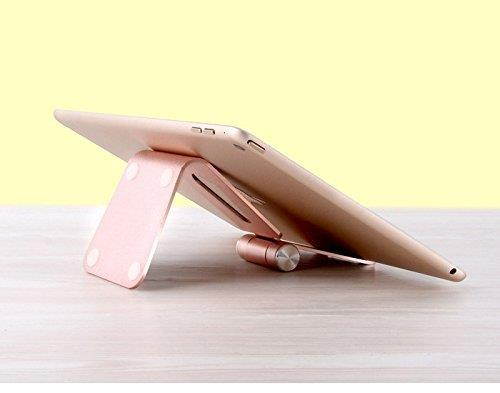 Adjustable Cell Phone Stand Sturdy Aluminum Mobile Stand for iPhones, iPad and Most Android Smartphones/Tablets | Anti Slip and Anti Scratch Rubberized Foot and Nest (Pink)