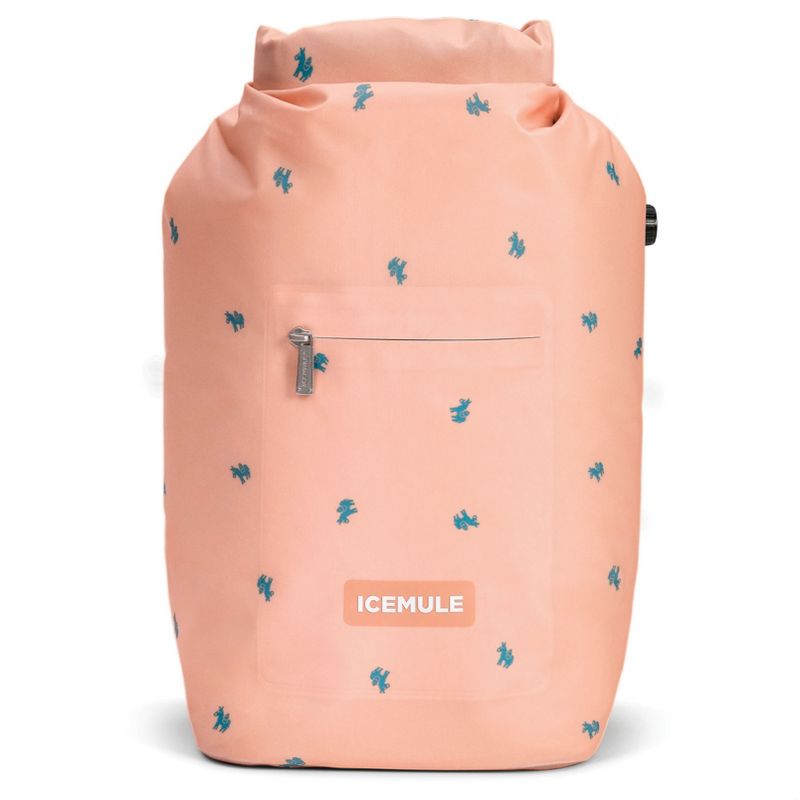 IceMule 1008-SB Jaunt Sunset Blue Mule Large Portable Soft Sided Roll Top 15L 12 Can Insulated Waterproof Camping Picnic Backpack Cooler Sling Bag