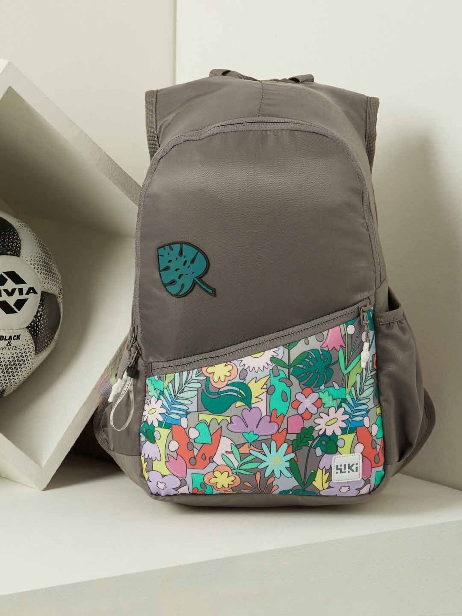 Wiki Back to School Brown Polyester Printed Backpack - 22 Ltrs