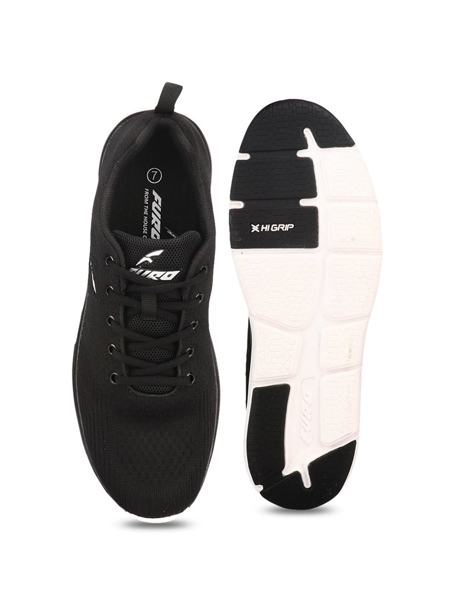 Furo by Red Chief Men's Black Walking Shoes