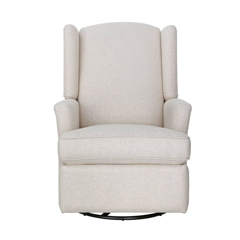 Karla Dubois Hemingway Swivel Accent Chair - Canvas