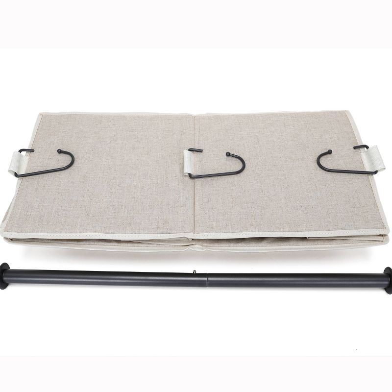 StorageWorks 2+2 Shelf Hanging Closet Organizer Beige