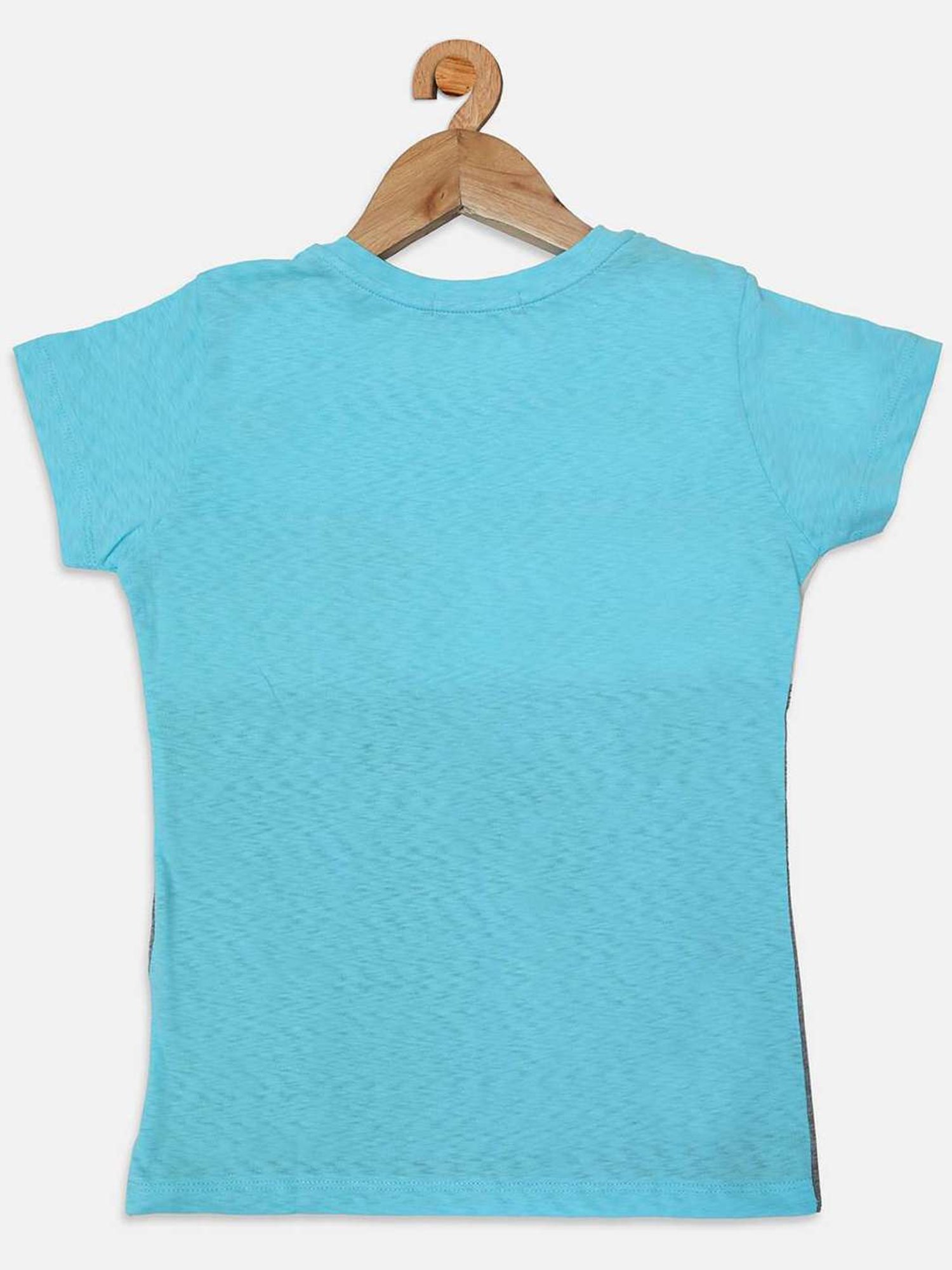 ZIAMA Kids Blue & Grey Color Block Top