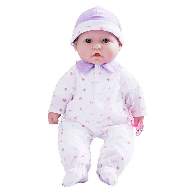 JC Toys La Baby 16" Baby Doll - Purple Outfit with Pacifier