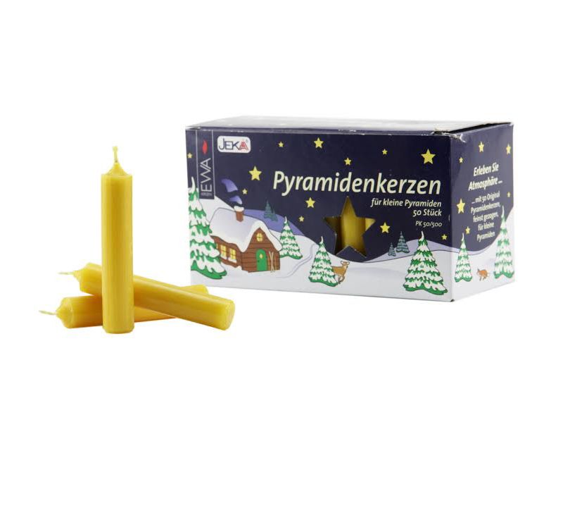 Byers Choice Set of 50 Unscented Natural Pyramid Candle Sticks 3"