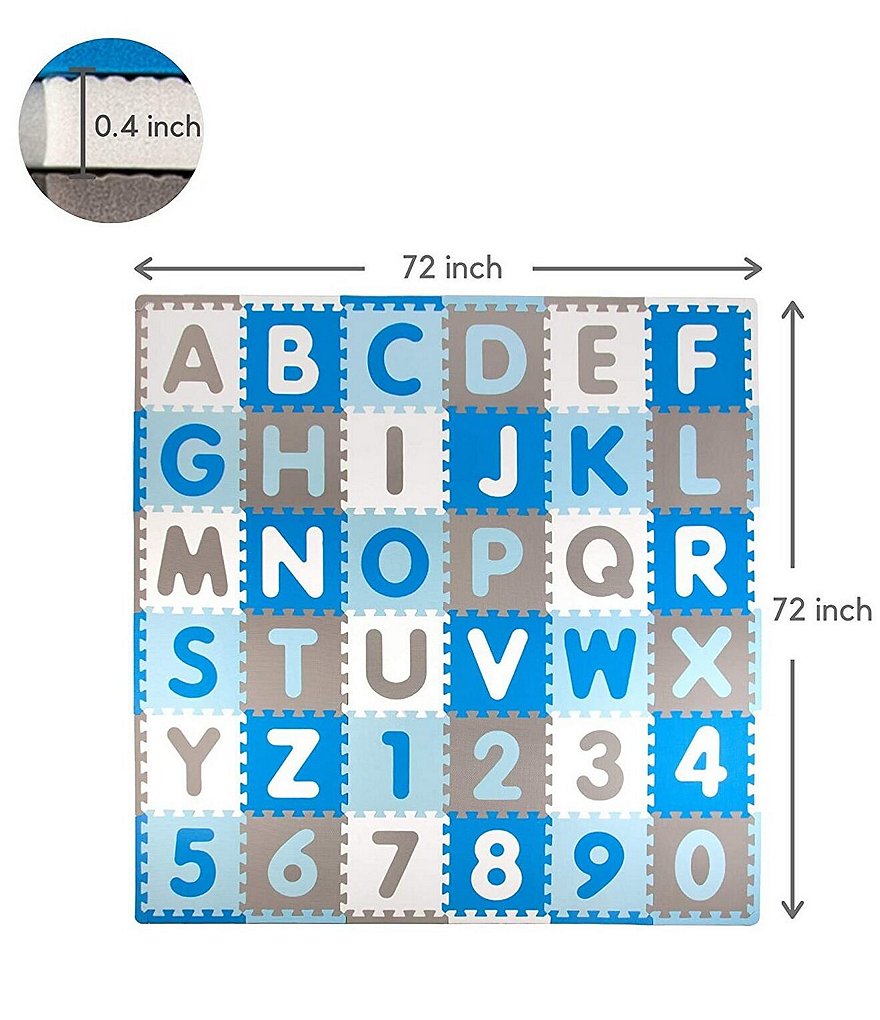 Tadpoles 36 Piece Foam Playmat Set, ABC