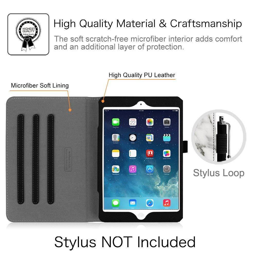 Fintie iPad Mini/Mini 2/Mini 3 Case [Corner Protection] - [Multi-Angle Viewing] Folio Smart Stand Protective Cover w/Pocket Auto Sleep/Wake for Apple iPad Mini 1/Mini 2/Mini 3, Marble