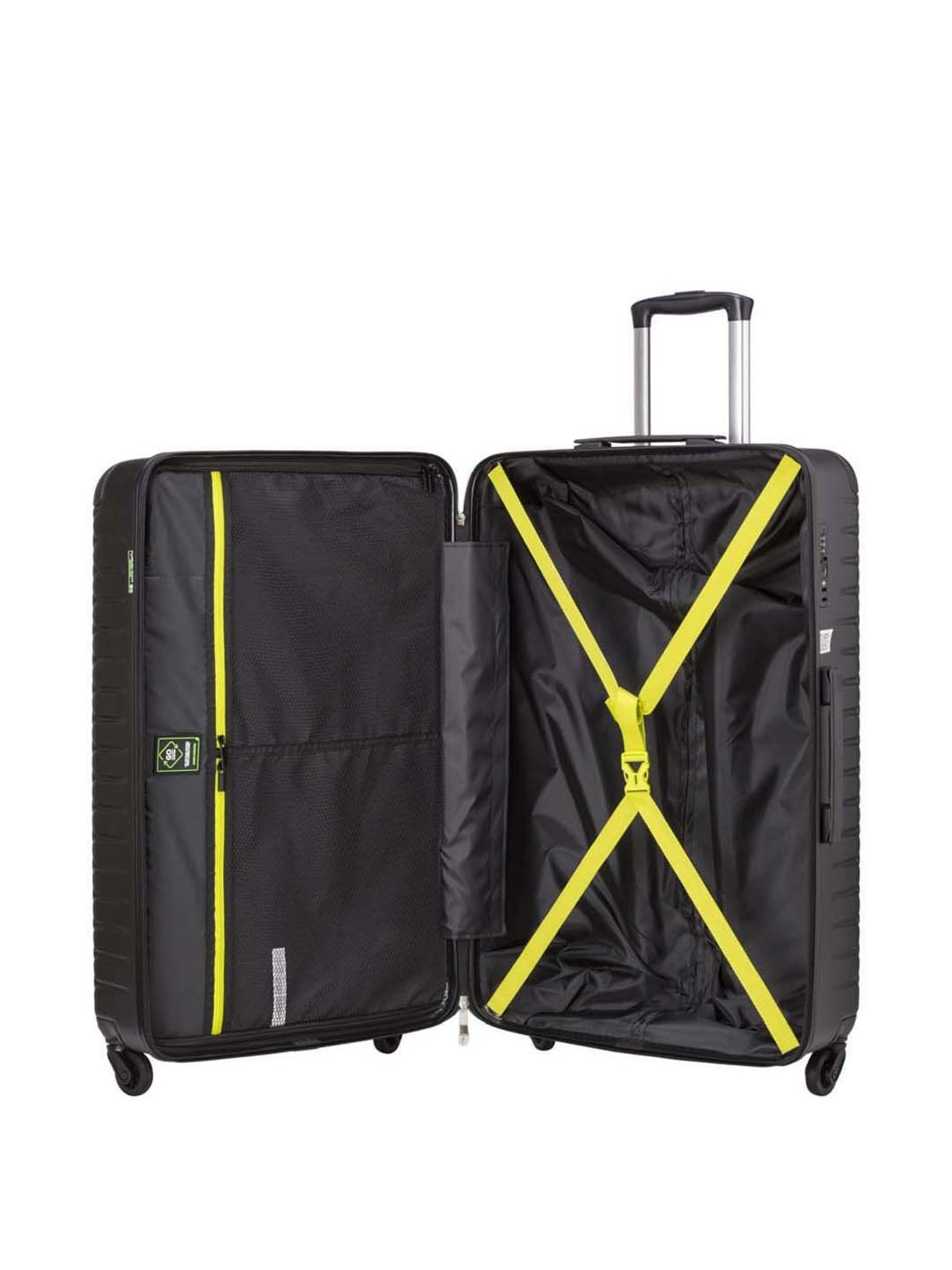 CARPISA 4 Wheel Black Large Hard Cabin Trolley - 47 cm