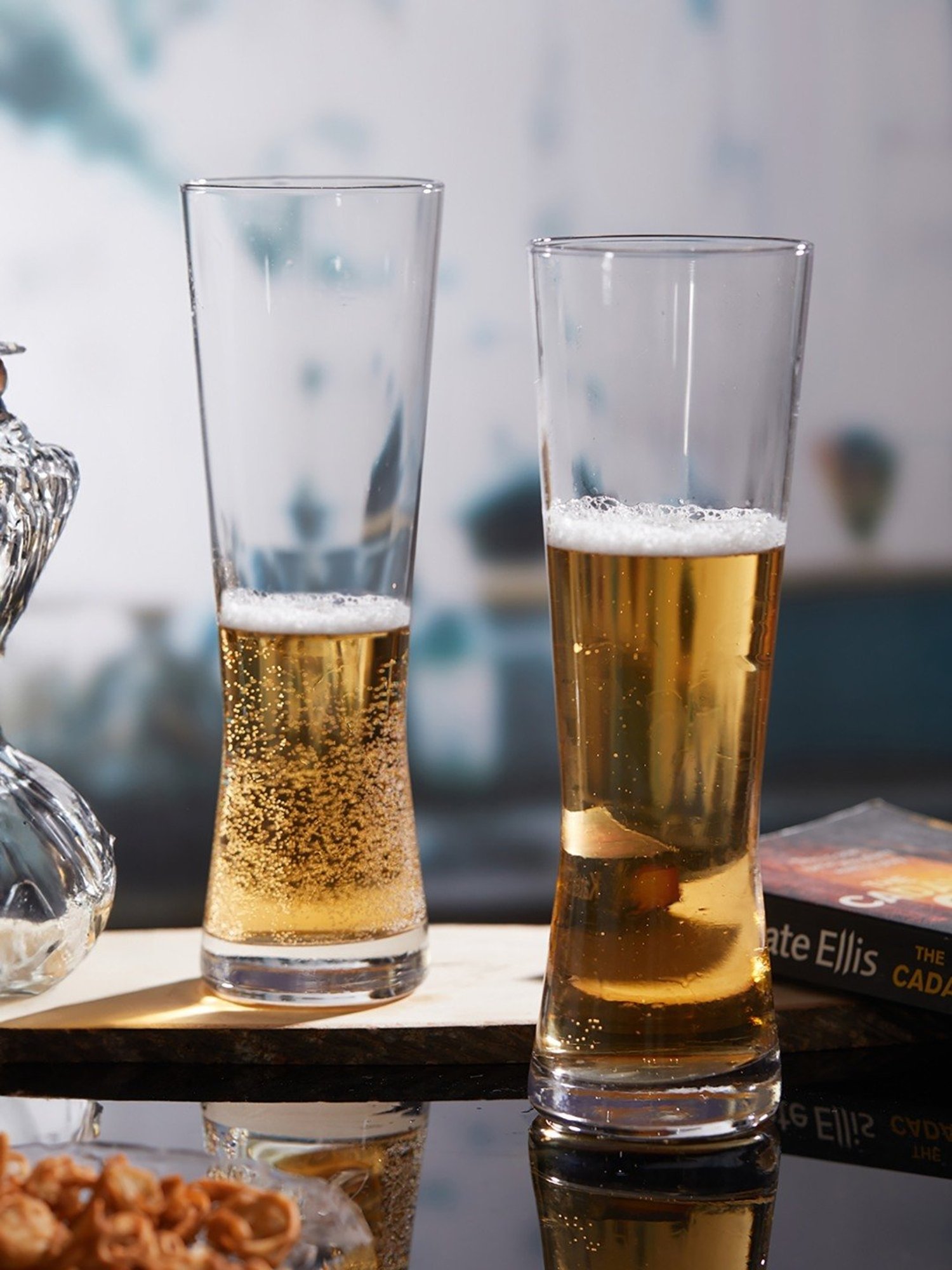 Trovea's Transparent Glass Beer Glass - Set of 4