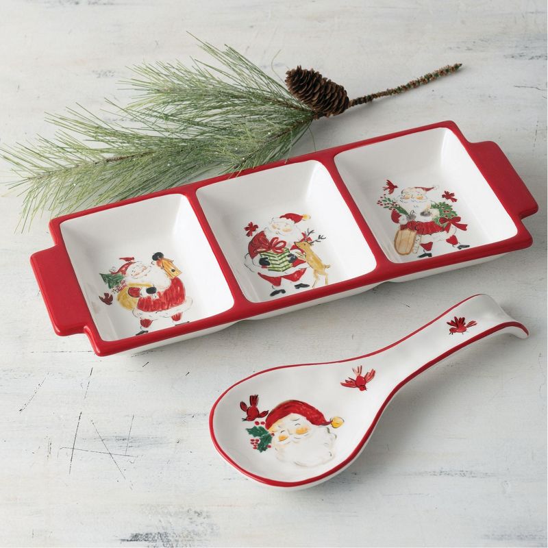 Silver Buffalo Peanuts Holiday Snoopy 16oz Pint Glasses with Ice Tray Set