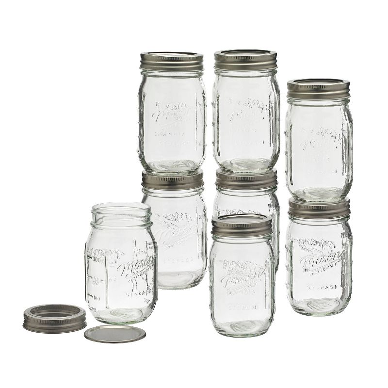 Mason Craft & More 32oz Set of 8 Canning Jars
