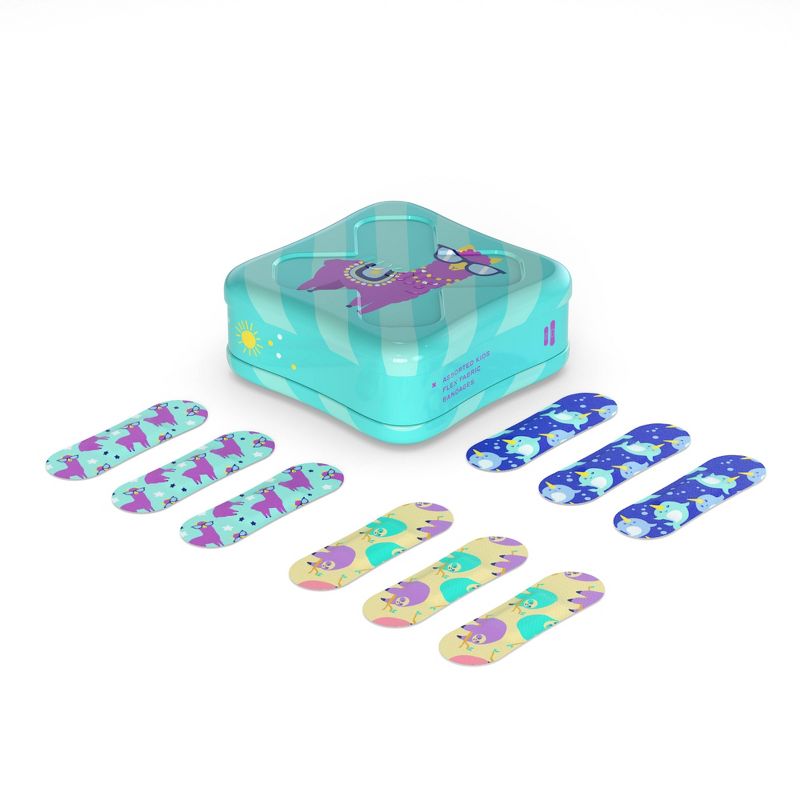 Welly Assorted Kids - Peculiar Pets Llama, Narwhal, Sloth -  Adhesive Bandages - 48ct