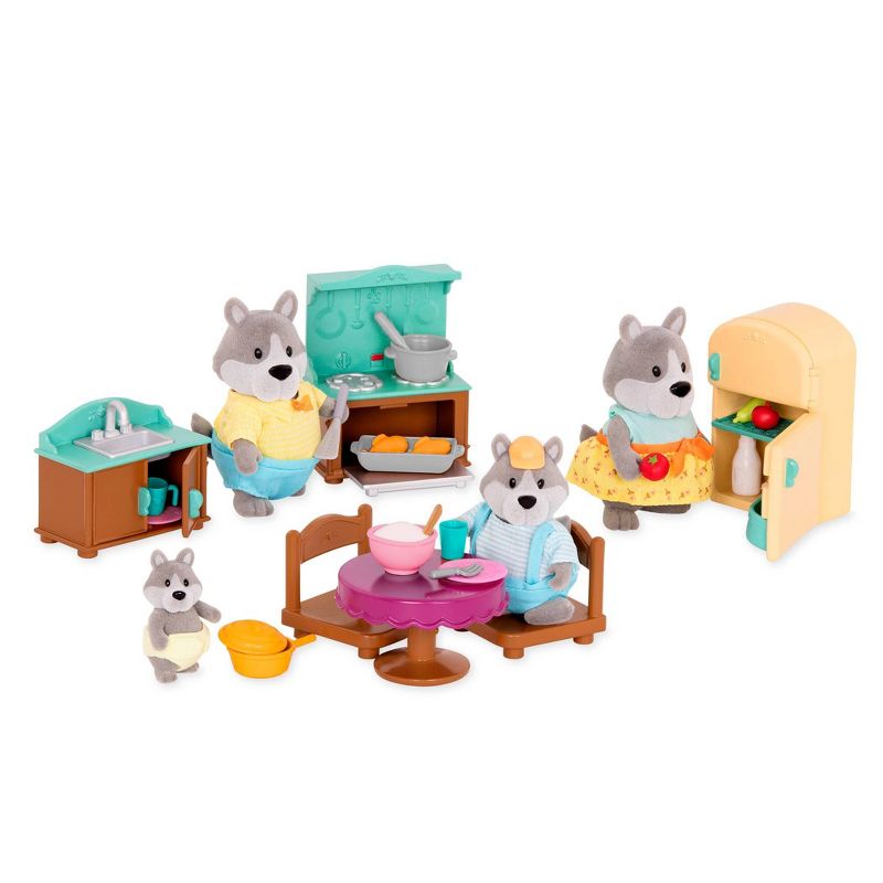 Li'l Woodzeez Miniature Furniture Playset 30pc - Country Kitchen Set