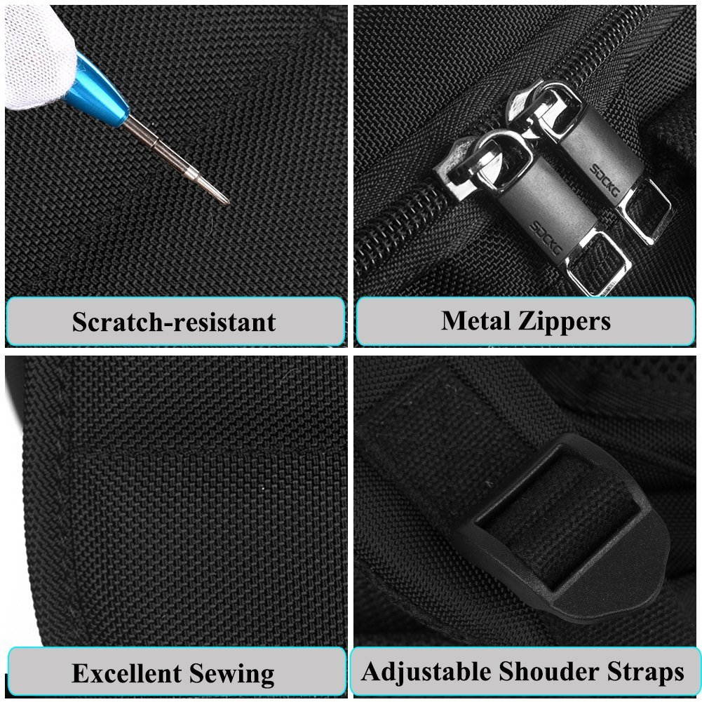 SOCKO Laptop Backpack , Multifunctional Unisex Luggage & Travel Bags Knapsack,rucksack Backpack Hiking Bags Students School Shoulder Backpacks Fits Up to 17.3 Inch Laptop Macbook Computer,Red