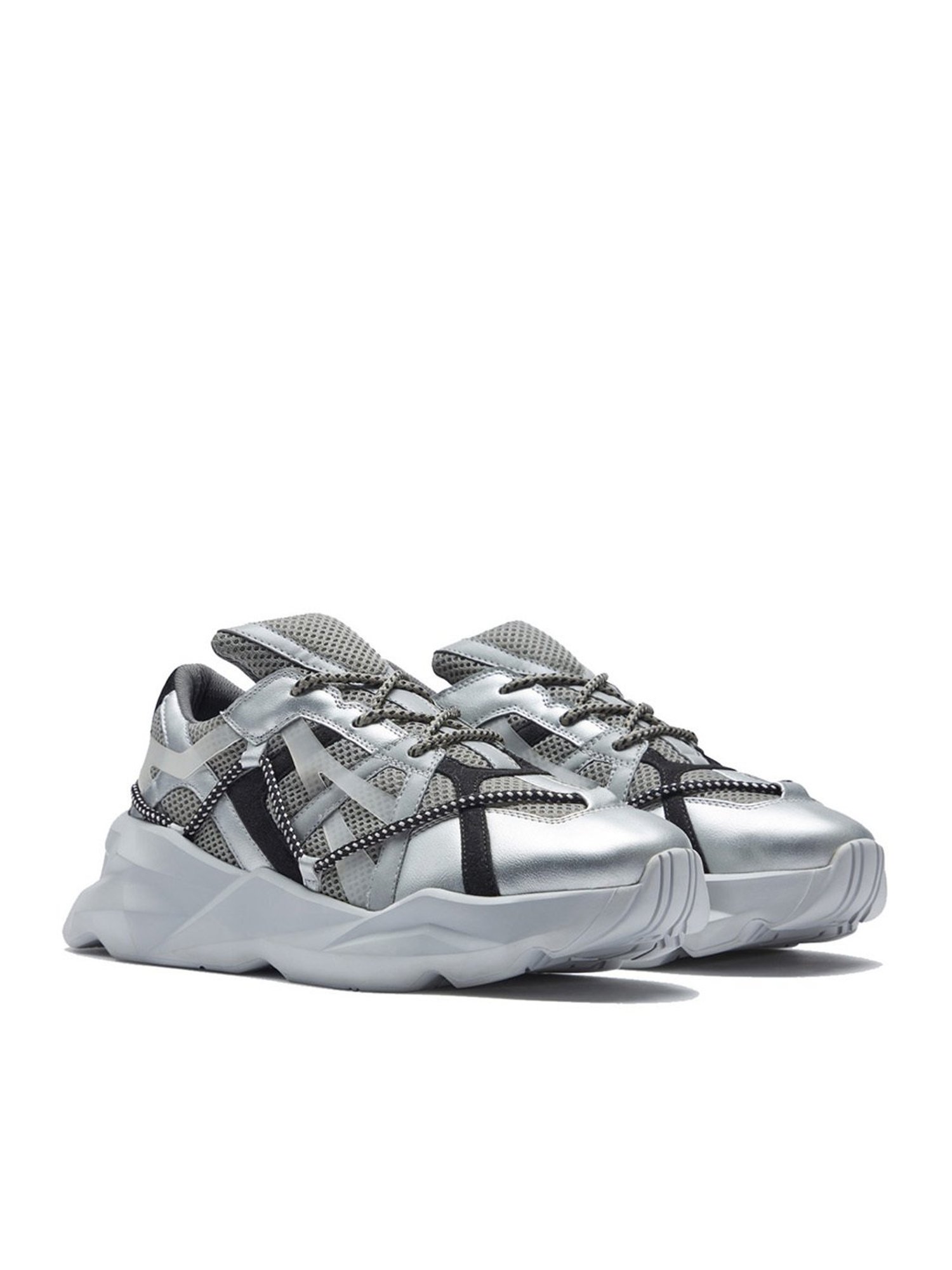 7-10 Men's Grey & Silver Elevate Street Sneakers