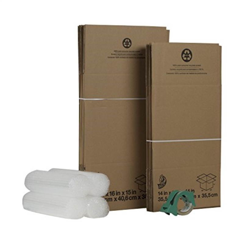 Duck Moving Kit with Bubble Wrap - Heavy Duty - Kraft - Brown