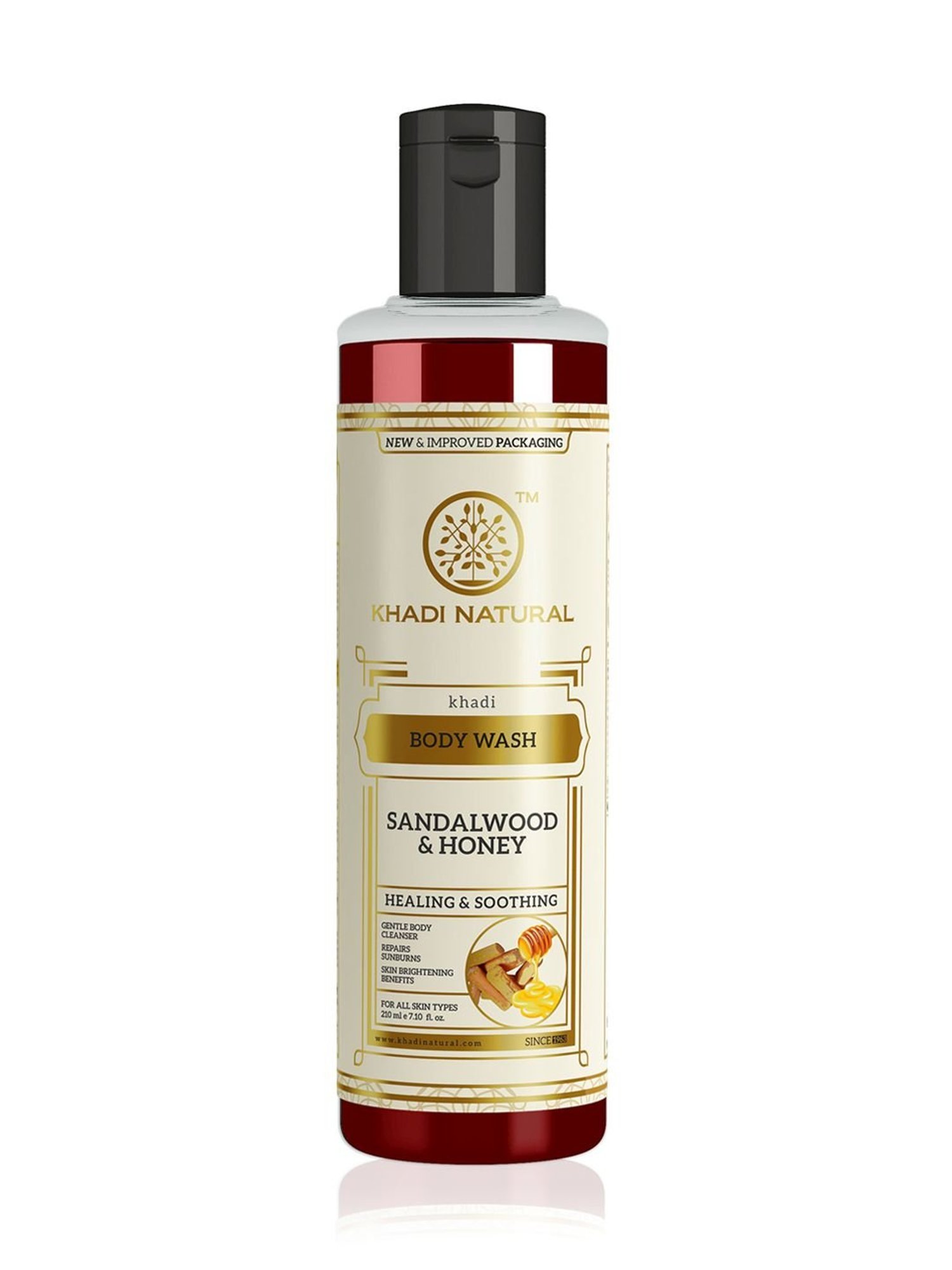 Khadi Natural Sandalwood & Honey Body Wash - 210 ml