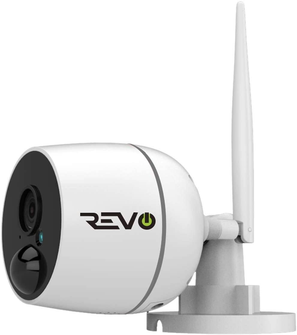 RevoAmerica 4 Ch. Wireless Gateway Security System, 32GB Micro SD Card & 2 X 1080P Audio Capable Bullet Cameras, Built-in PIR - Remote Access via Smart Phone, Tablet and PC, 4 Channel Wi-Fi Gateway