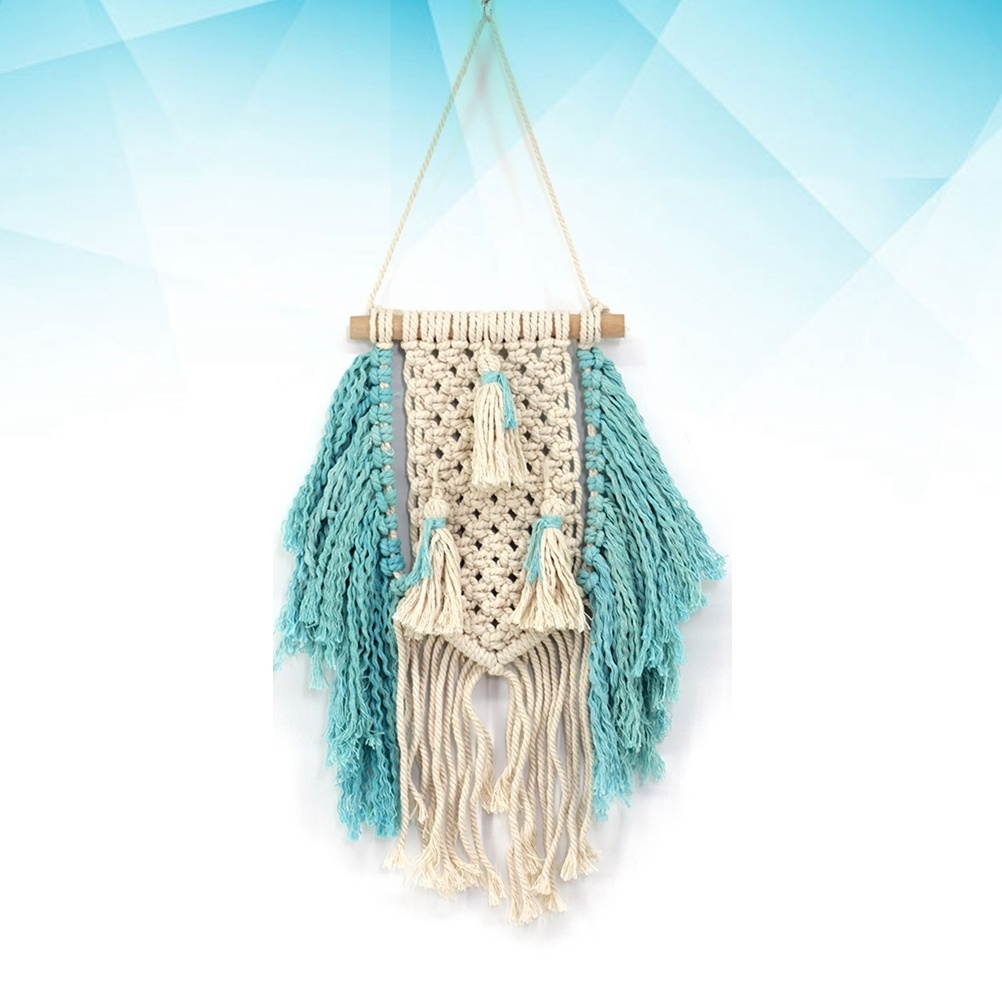 42x20cm Handmade Tassel Wall Hanging Tapestry Ornament Craft Indoor Home Hanging Decor