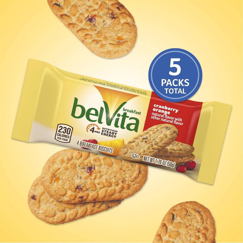 belVita Cranberry Orange Breakfast Biscuits - 5 Packs