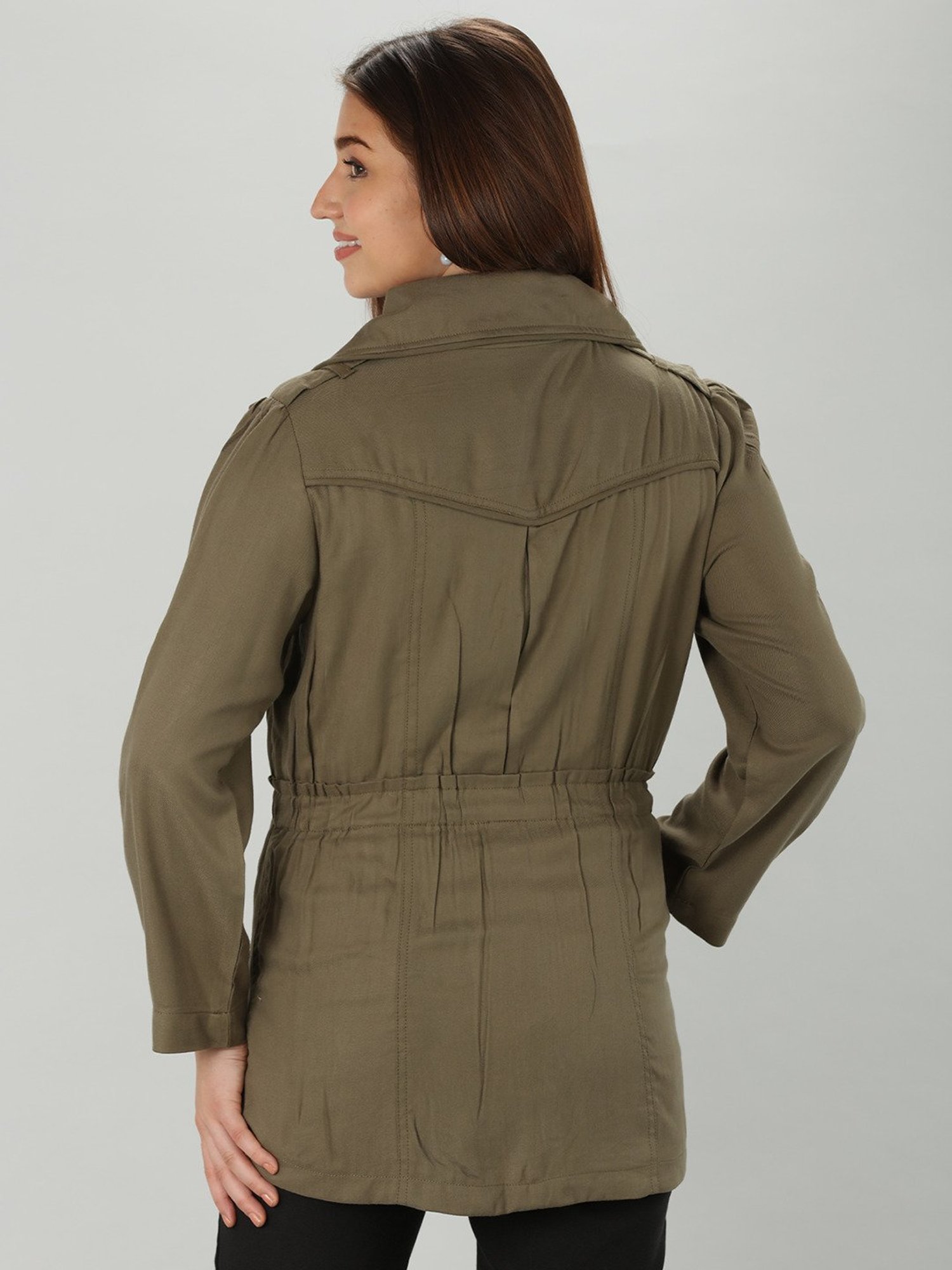 Mustard Red Regular Fit Jacket