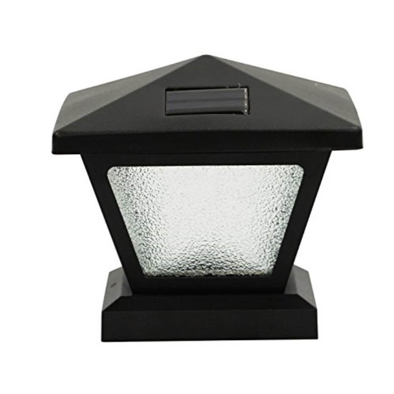 moonrays 90043 solar metal post path light, 5 lm, black
