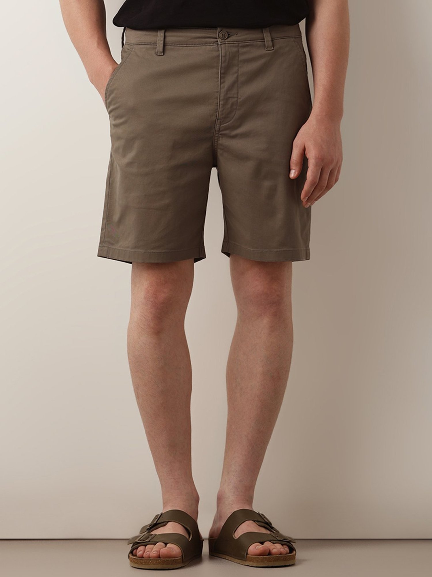SELECTED HOMME Dark Olive Regular Fit Chino Shorts