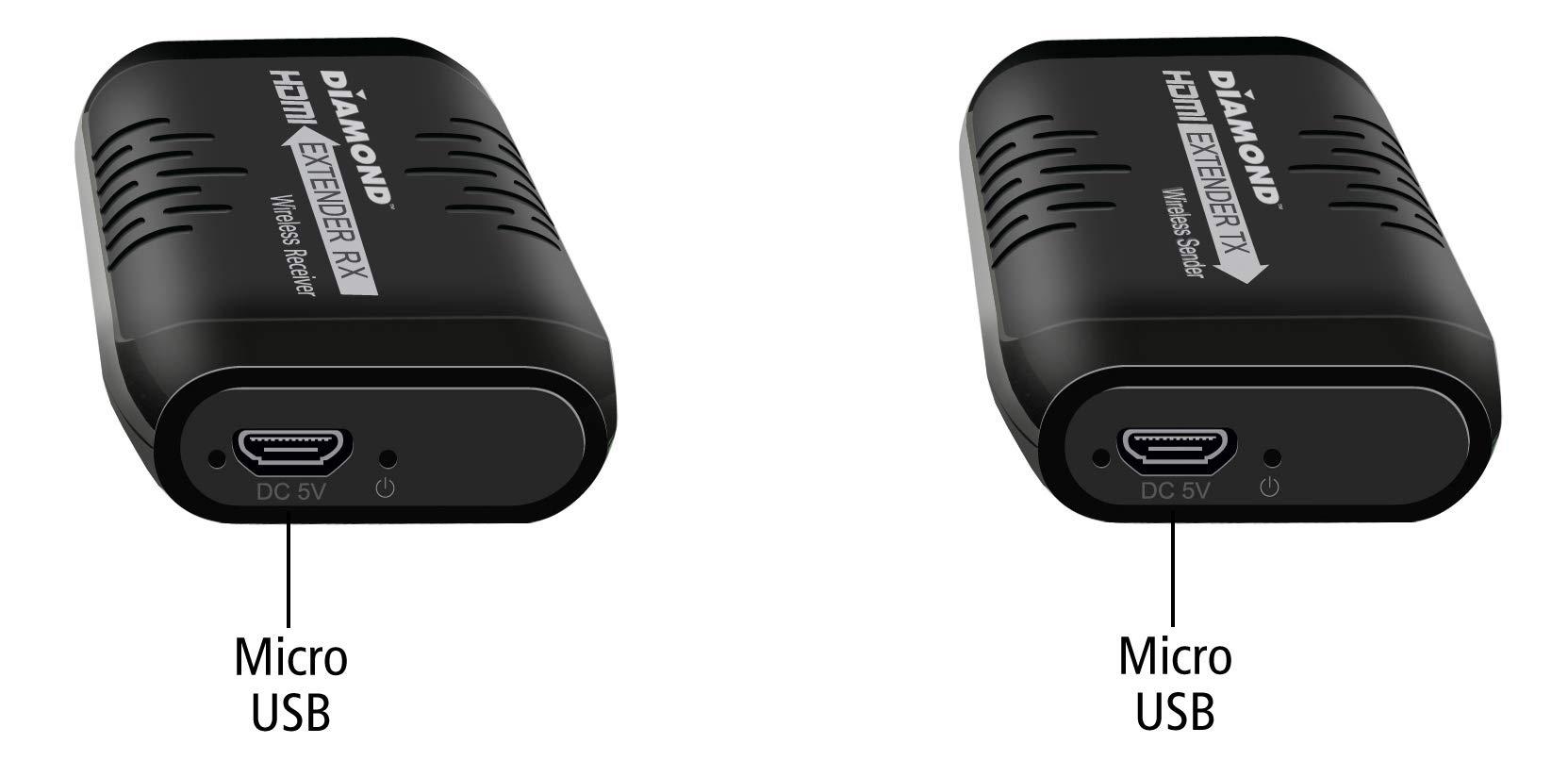 Diamond Wireless HDMI USB Powered Extender Kit, TV Transmitter & Receiver for HD 1080p, Stream Video Content from: Laptops, PC, Cable Box, Satellite Box, Blu-ray, DVD, PS3, PS4, Xbox 360, Xbox One