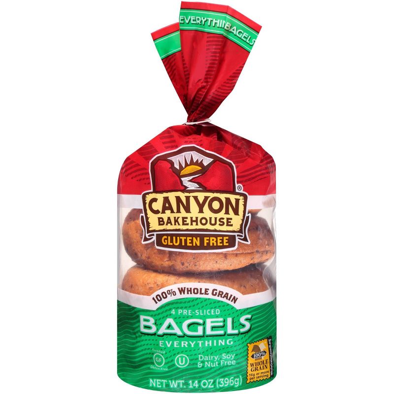 Canyon Bakehouse Gluten Free Everything Bagels - 14oz/4ct