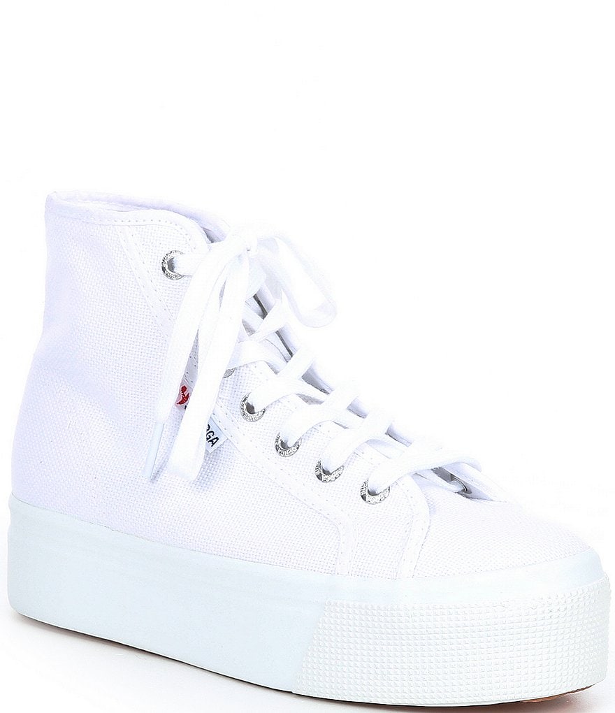 Superga Women's 2705 Canvas High Top Flatform Lace-Up Sneakers