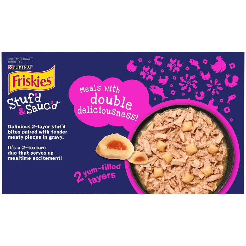 Purina Friskies Stuf'd & Sauc'd with Chicken, Tuna, Salmon & Turkey Wet Cat Food - 5.5oz/24ct Variety Pack