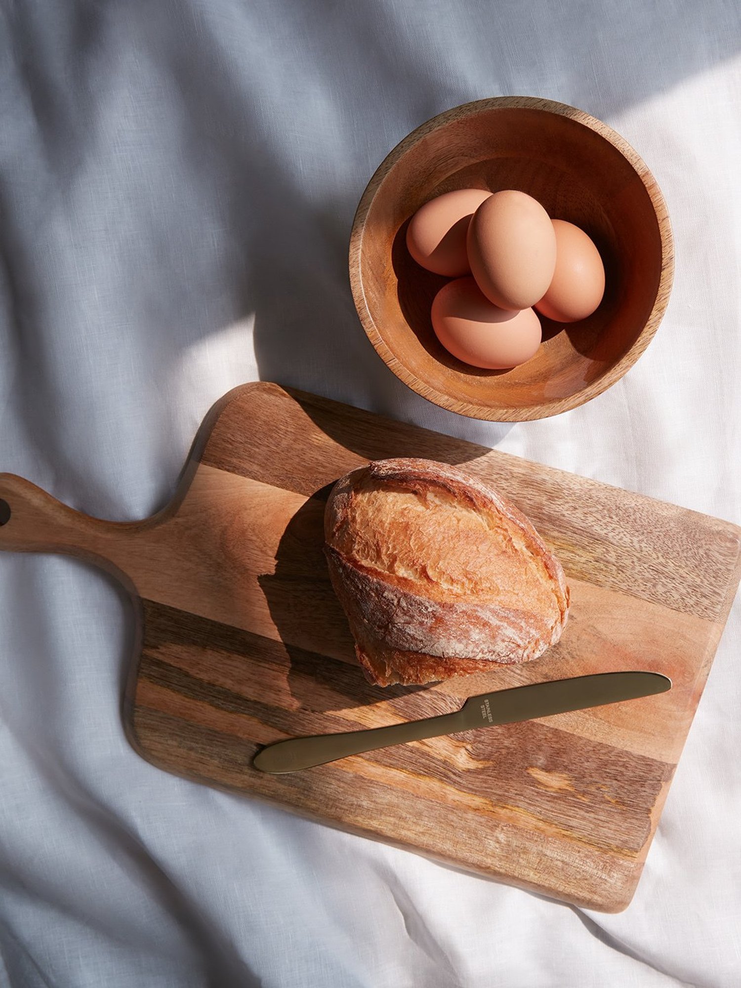 Crayton Natural Beige Mango Wood Chopping Board - Set of 1