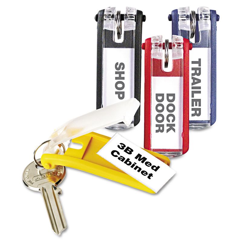 Durable Key Tags for Locking Key Cabinets Plastic 1 1/8 x 2 3/4 Assorted 24/Pack 194900