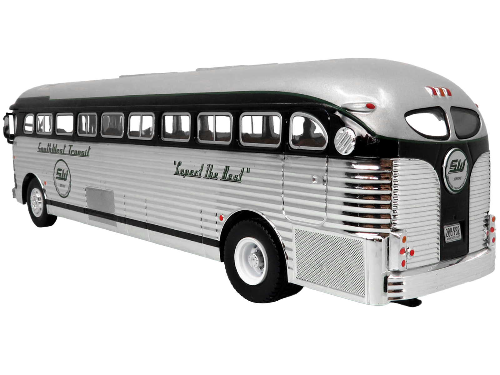 MCI Classic City Bus Plain White "Vintage Bus & Motorcoach Collection" 1/87 Diecast Model by Iconic Replicas