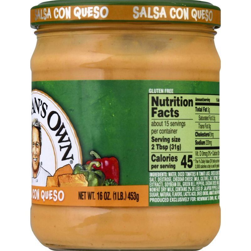 Newman's Own Medium Salsa Con Queso 16oz