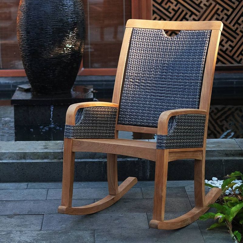 Palma Teak Patio Rocking Chair with Cushion - Cambridge Casual