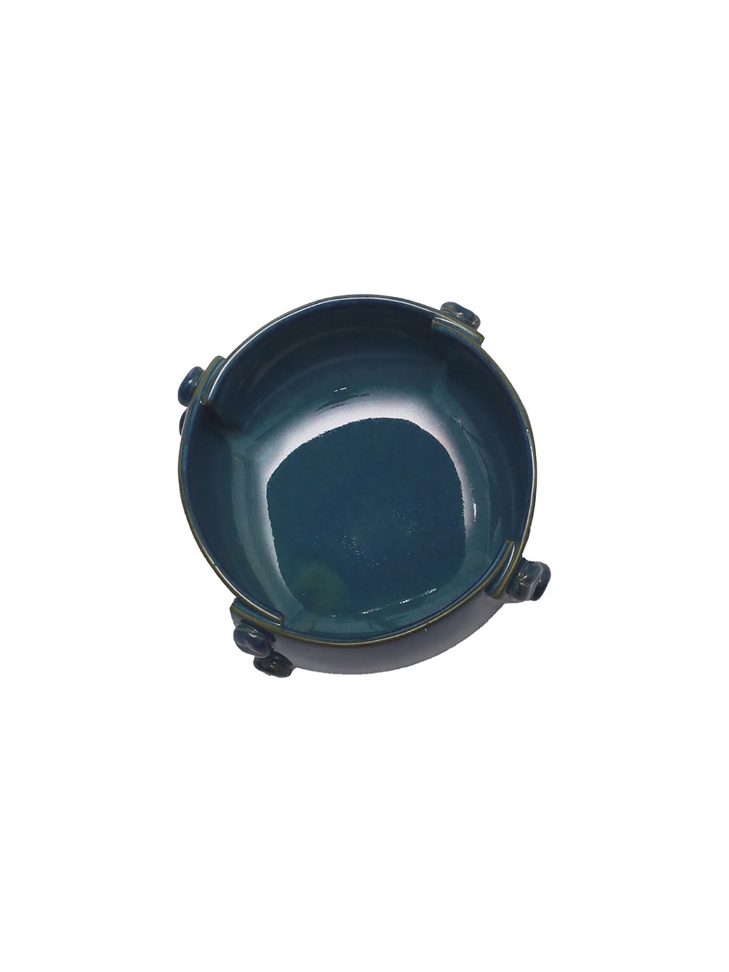 Trovea's Teal Blue Ceramic Serving Bowl Set of 2