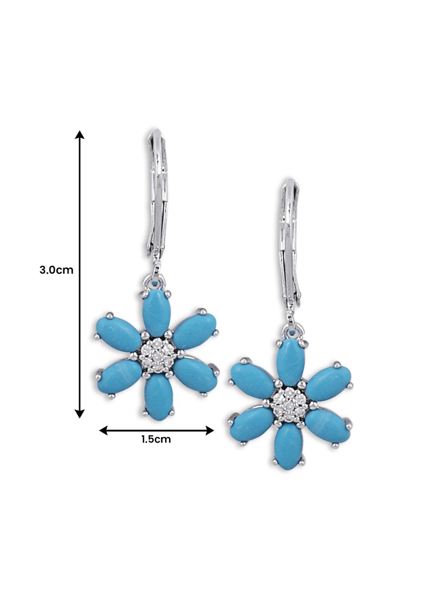 The Real Effect London 800 Sterling Silver Drop Earrings for Women