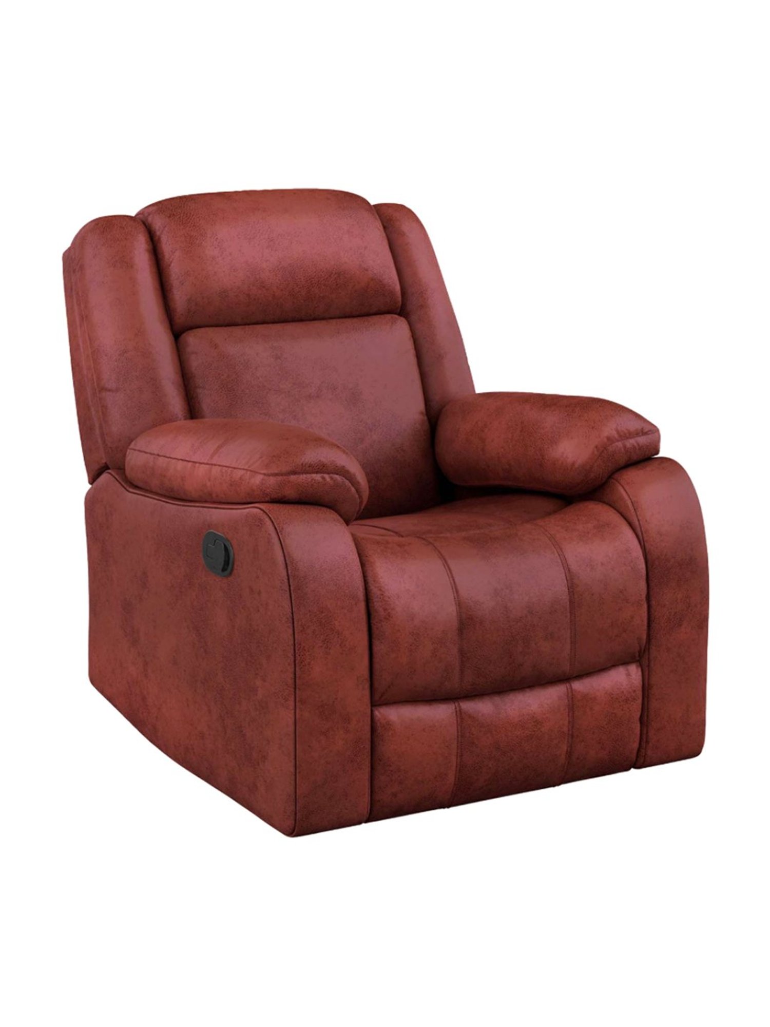 Duroflex Avalon Red Wood 1 Seater Recliner Sofa