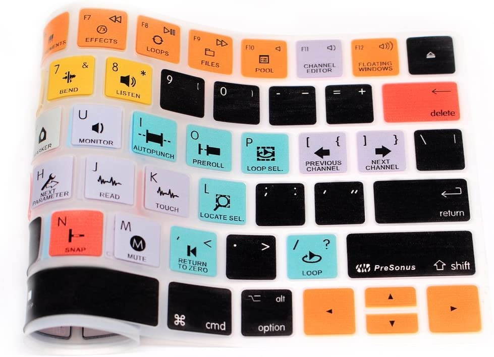 HRH Studio One Functional Shortcut Hotkey Keyboard Cover Silicone Skin for Apple Magic Wireless Bluetooth Keyboard MLA22LL/A (A1644,2015 Released) with US Layout