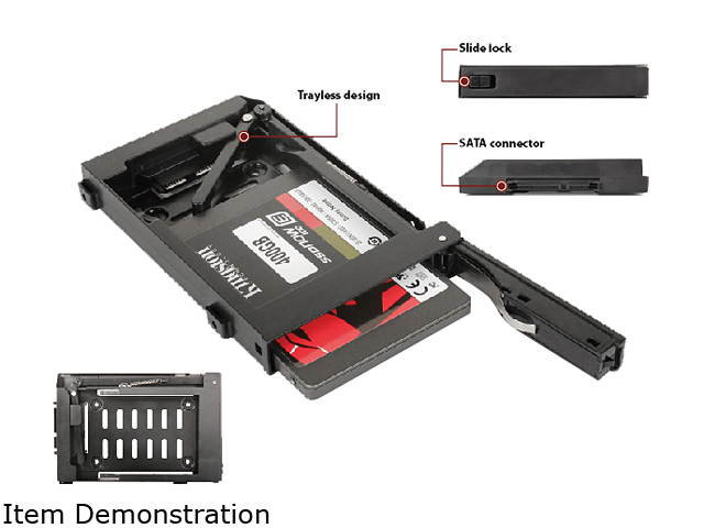 iStarUSA T-C25HD-P Build-to-Order - Custom Size Trayless 2.5" SATA 6 Gbps HDD SSD Hot-swap Plastic Rack