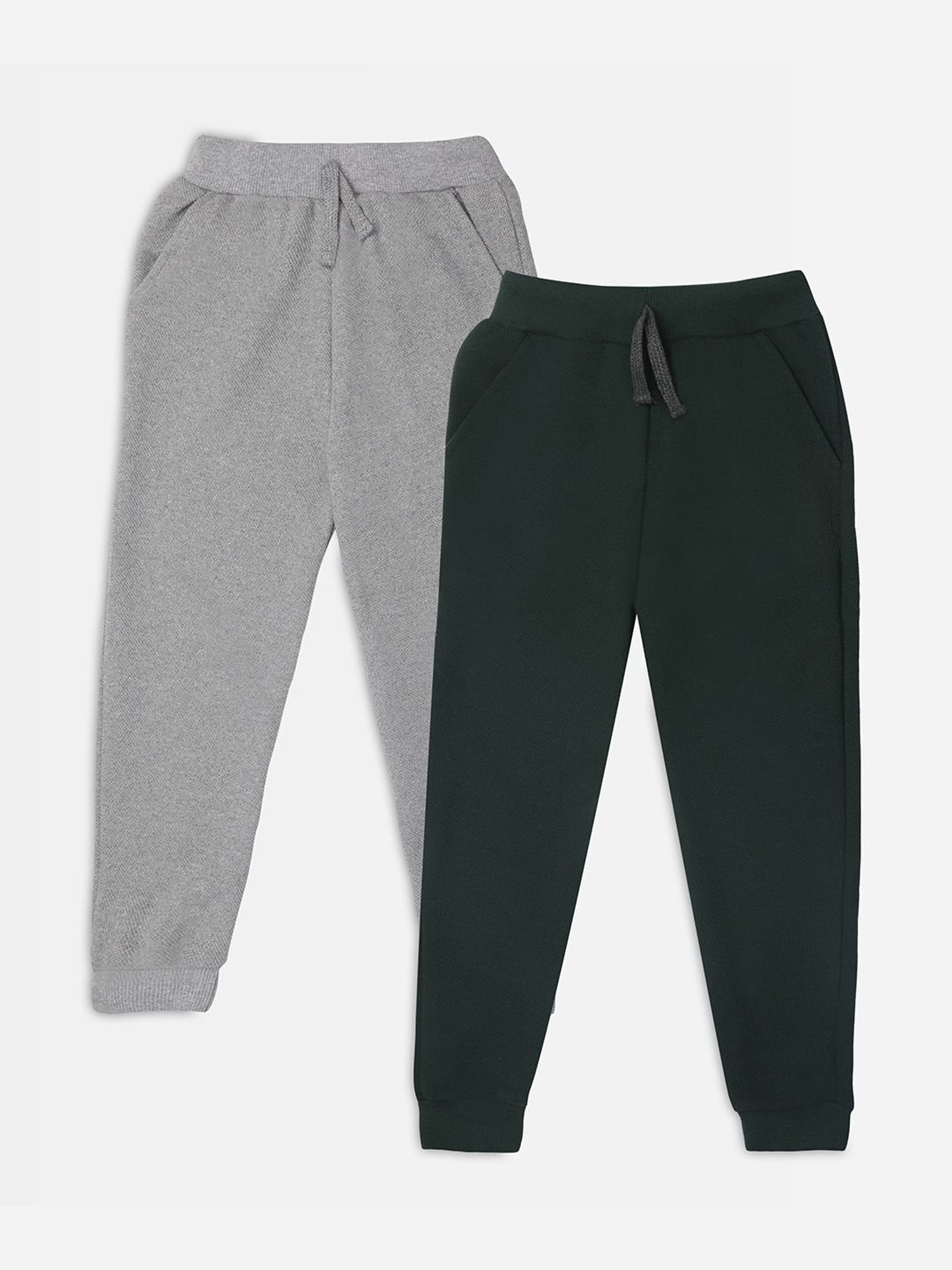 Punkster Kids Multicolor Cotton Joggers - Pack of 2