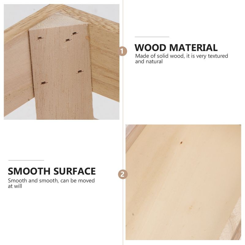 1pc Slat Crate Storage Box Wooden Sundries Box Display Box Decorative Crate