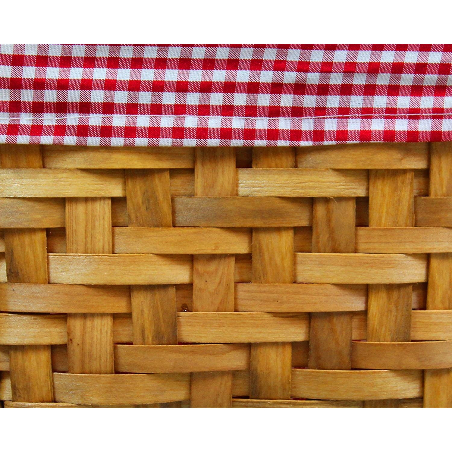 Vintiquewise Rectangular Basket Lined with Gingham Lining, Small