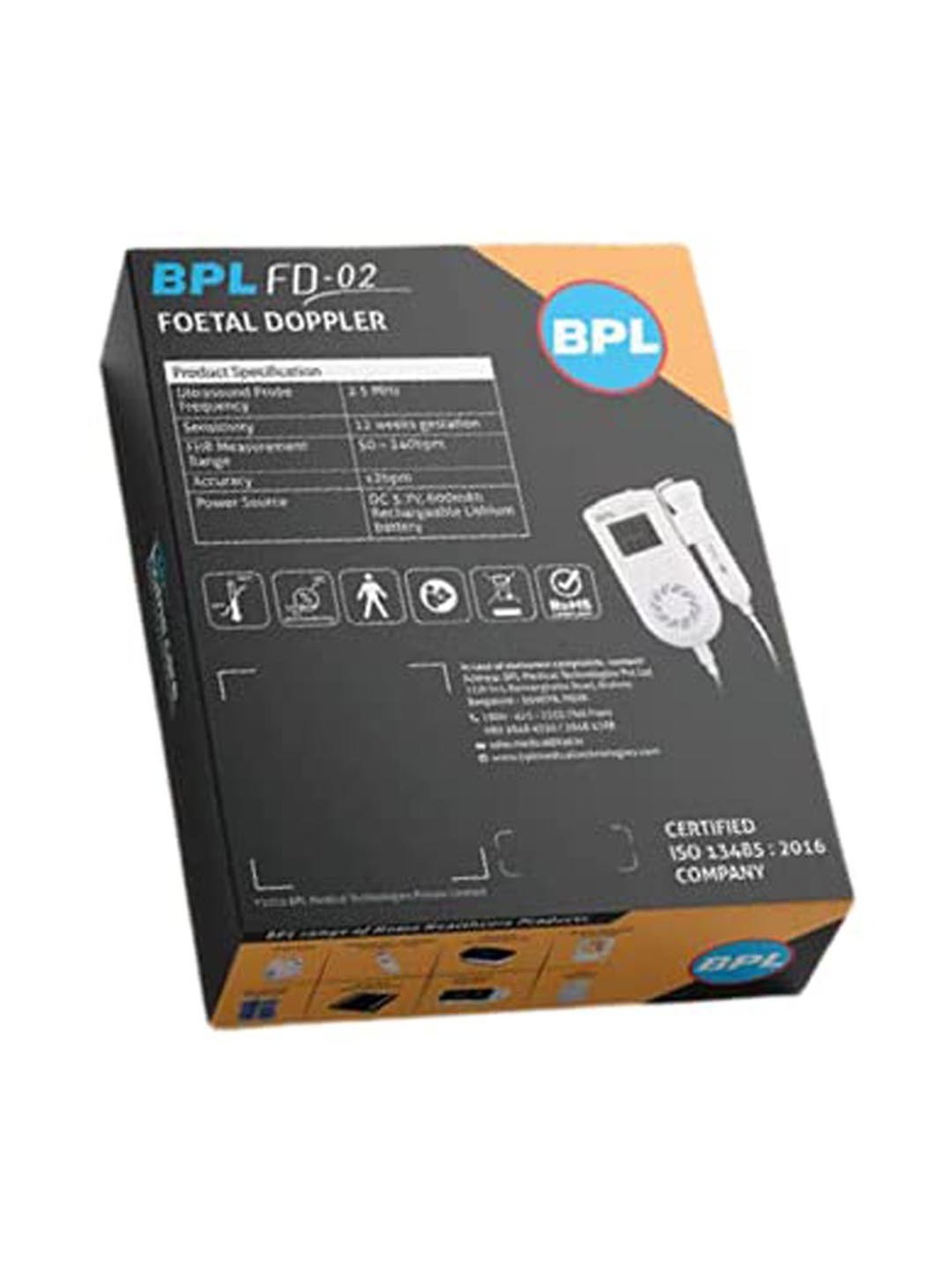 BPL Foetal Battery Doppler with Large LCD Display (White)