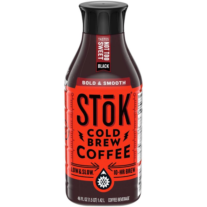SToK Not Too Sweet Black Cold Brew Iced Coffee - 48 fl oz