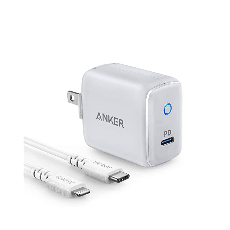 iPhone Charger,  18W USB C Fast Charger with 3ft Powerline II USB-C to Lightning Cable [MFi Certified], PowerPort PD 1 Type C Charger Adapter for iPhone 11/Pro/XS/Max/XR/X/Plus/iPad Pro and More