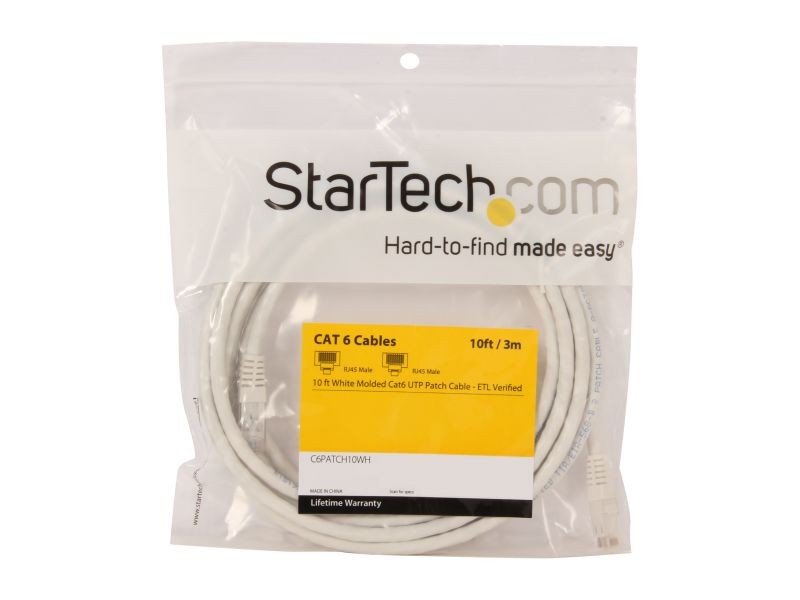 StarTech.com C6PATCH20WH 20 ft. Cat.6 Patch Cable